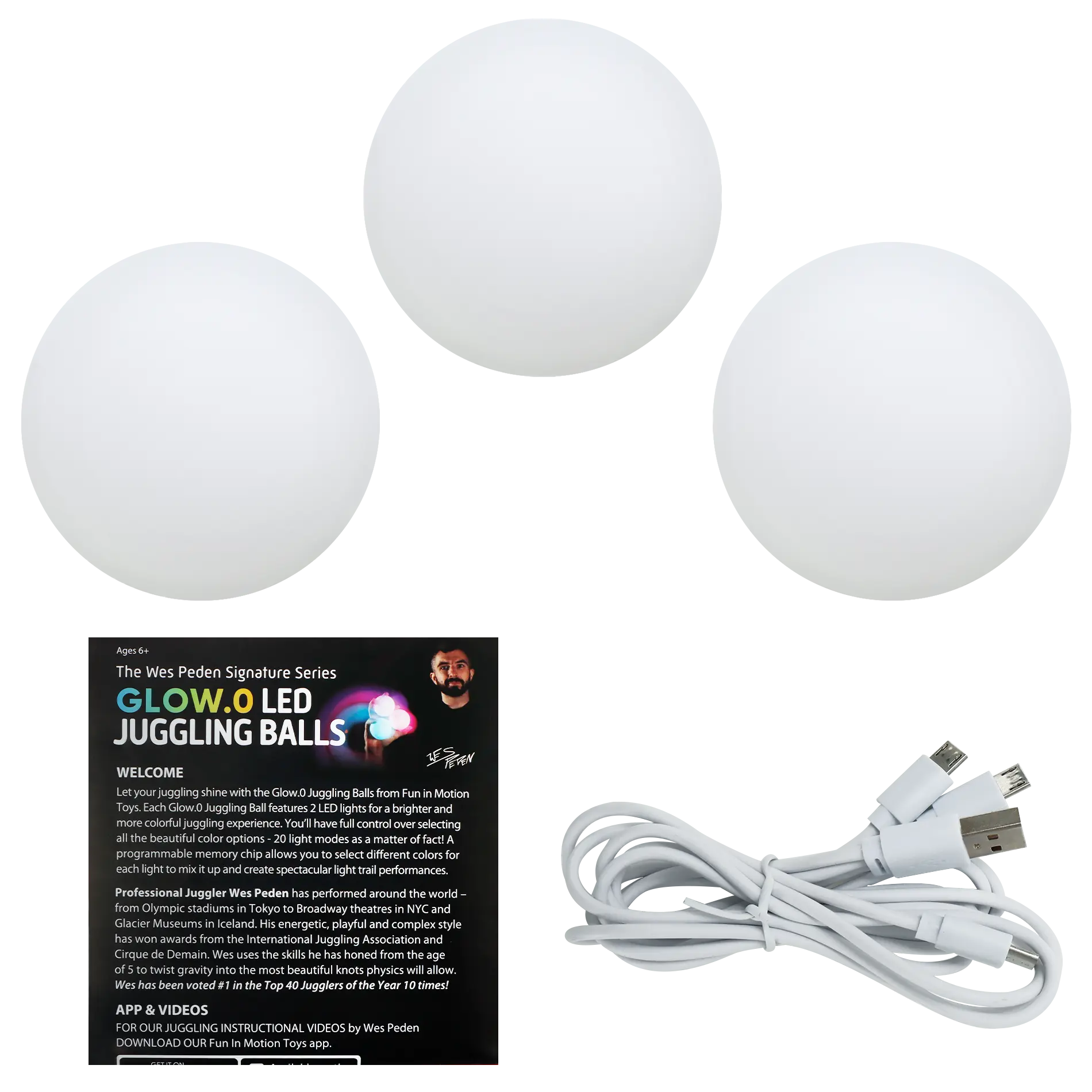 Wes Peden Glow.0 Juggling Balls N2