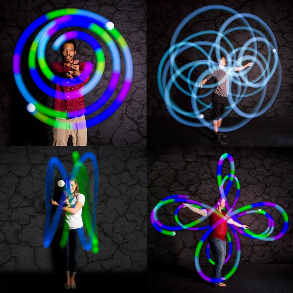 Spinballs Glow. 0 LED Rechargeable Poi Set O0