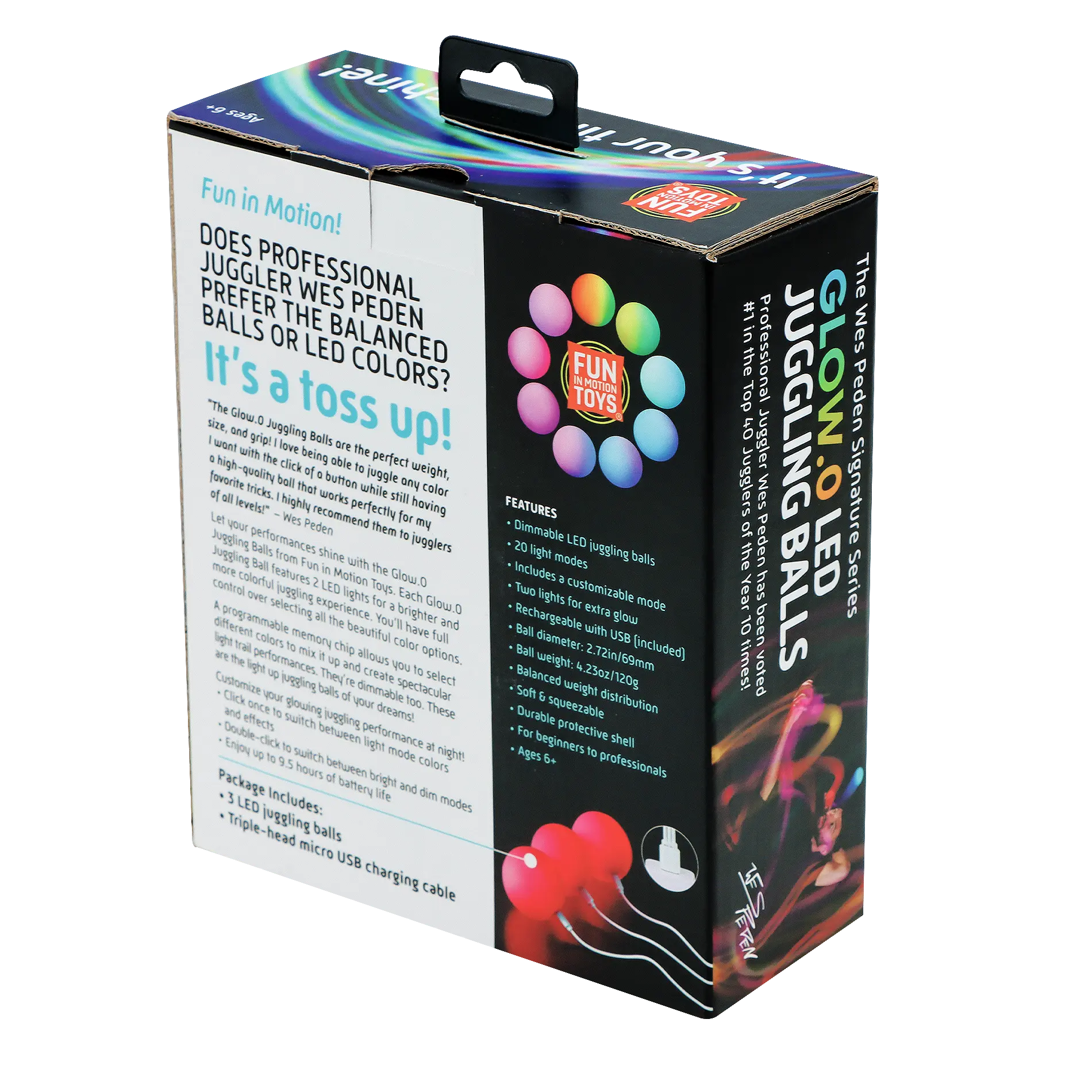 Wes Peden Glow.0 Juggling Balls N2