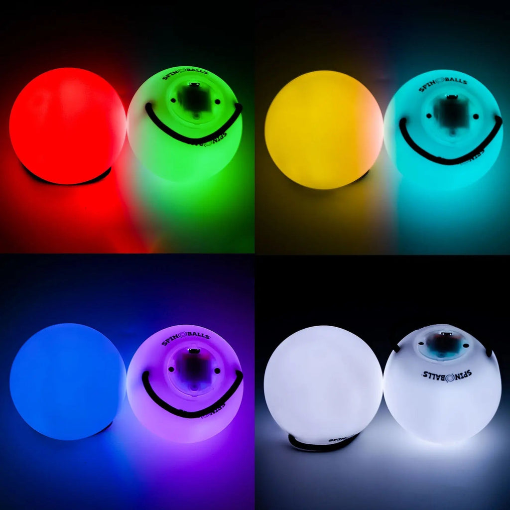 Spinballs Glow. 0 LED Rechargeable Poi Set S6